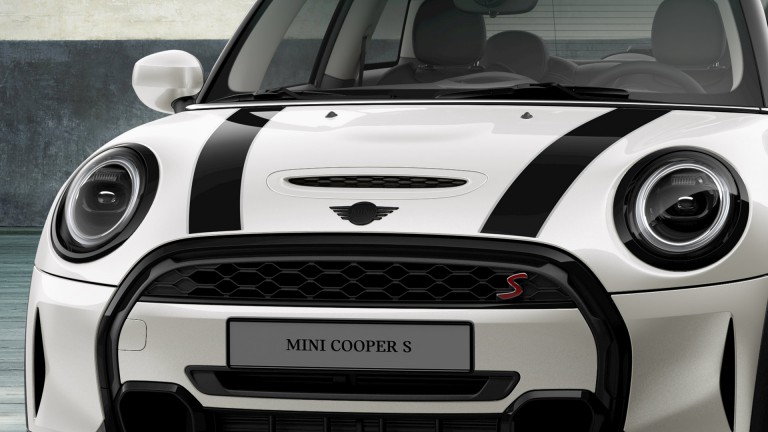 MINI triduris Cooper SE – Sportinės juostos – Jet Black juodos spalvos